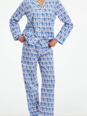 Roller Rabbit Monkey Print Cotton LoungewearPajamas, Size XL